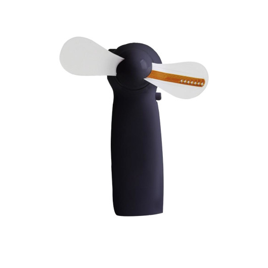 LED Message Hand Fan Black